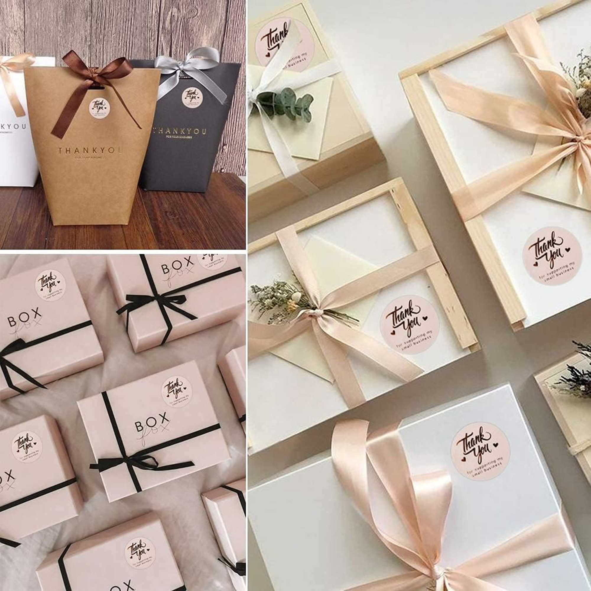 Pink Foil Thank You Stickers 3