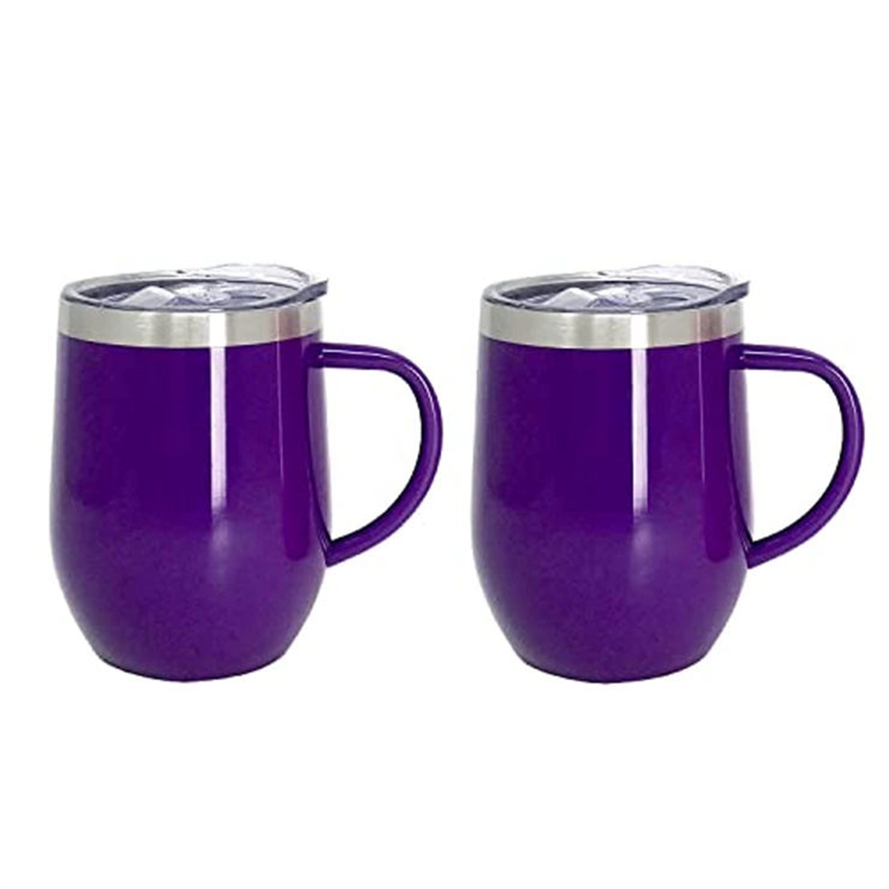 12 oz Double Wall Vacuum Insulated Cup with Lid & Handle 2