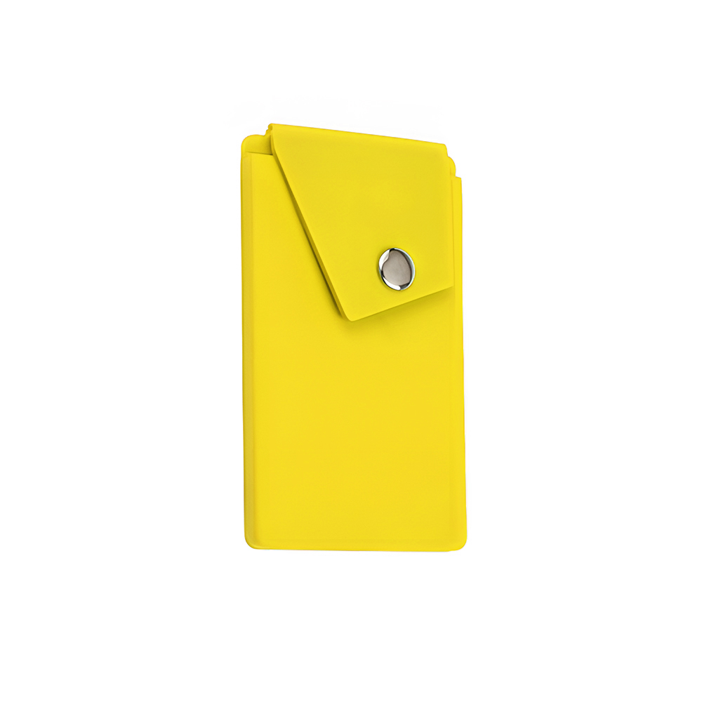 Silicone Cell Phone Sticky Wallet W/ Snap Pocket 8
