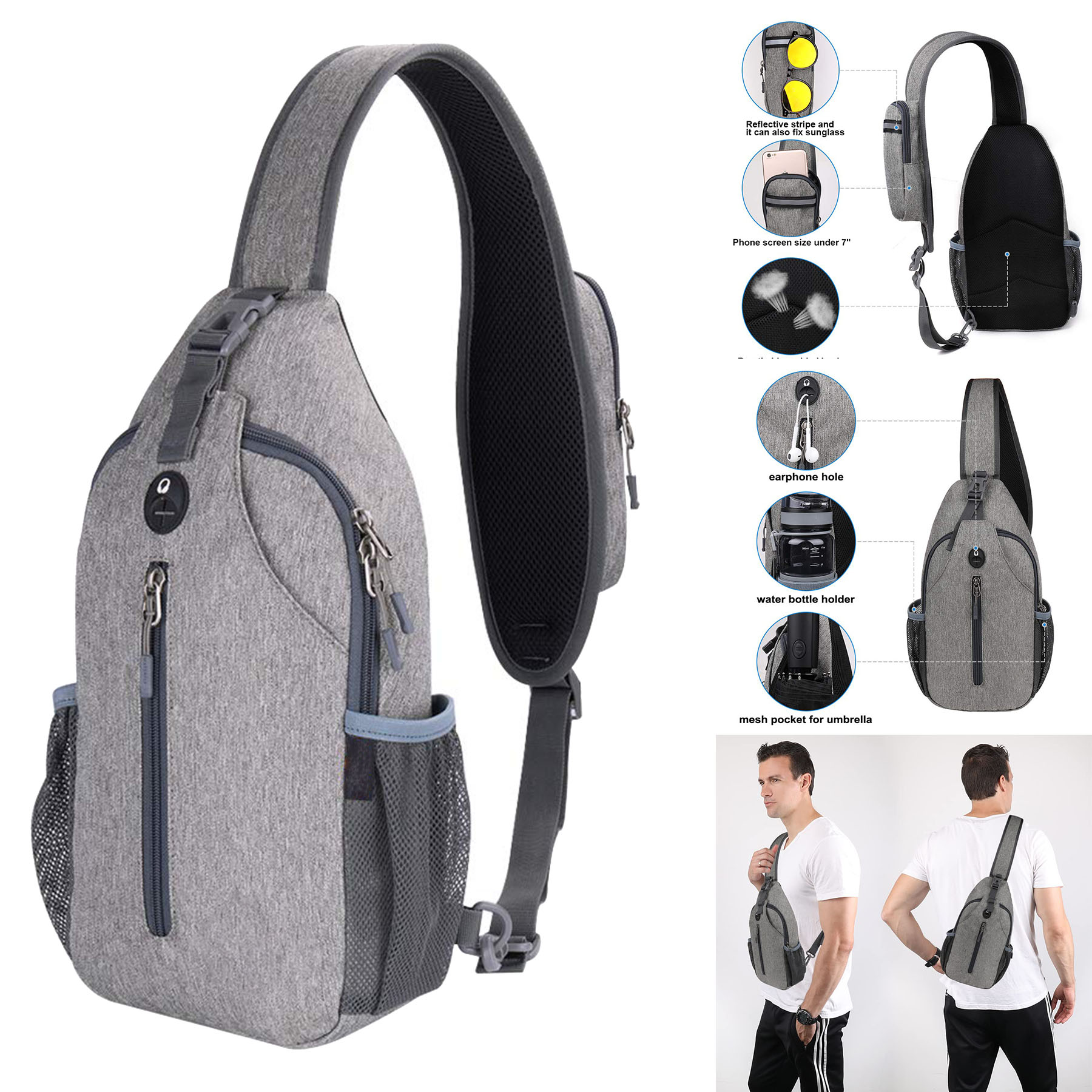 Crossbody Sling Backpack