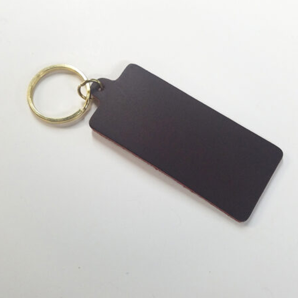Ice Box Leather Key Chain w/Rivet and Key Ring(Large) 4