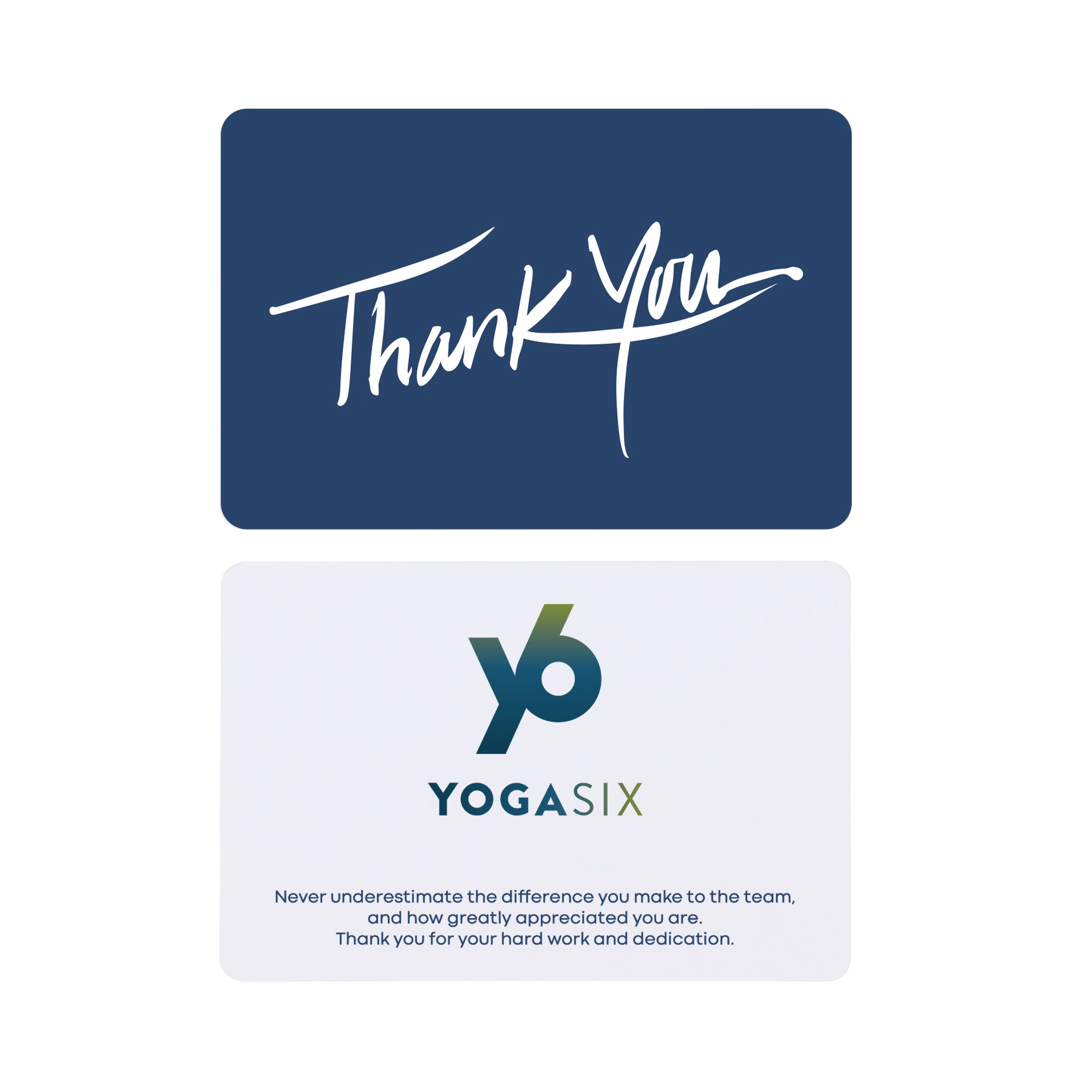 Deep Blue Thank You Greeting Card 4