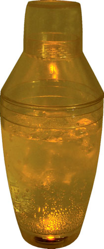 8oz Single Light 3 Piece Martini Top Plastic Cocktail Shaker 9