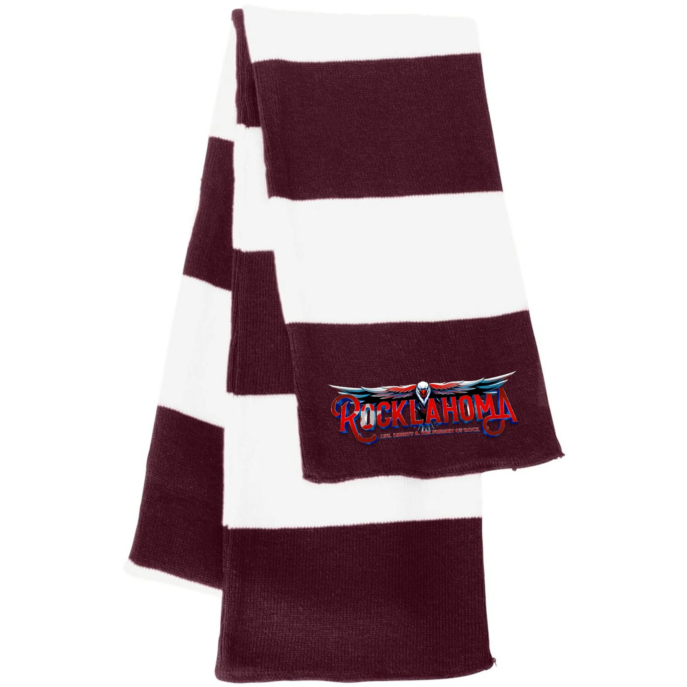 SPORTSMAN RUGBY-STRIPED KNIT SCARF 17