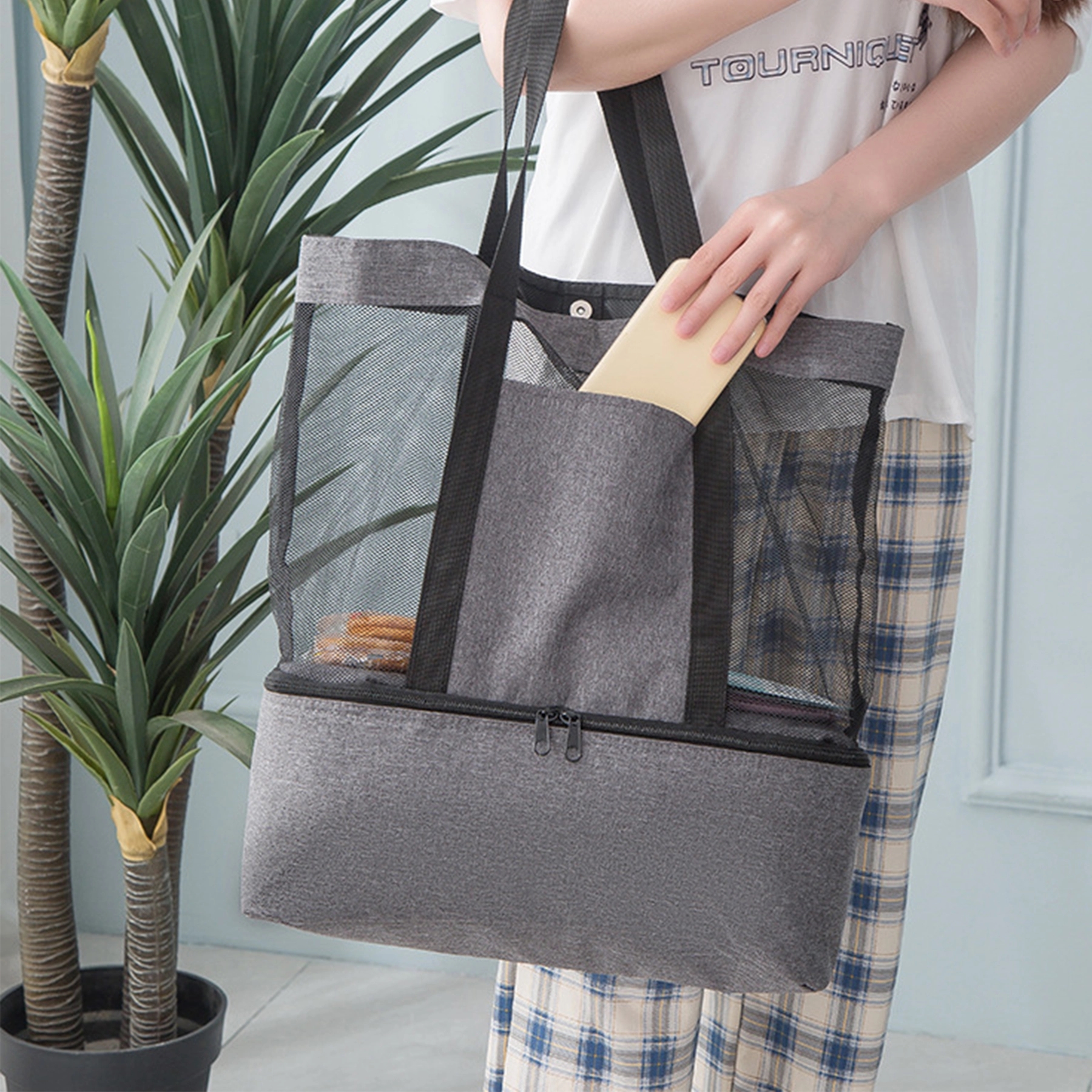 Insulated Beach Picnic Tote 7