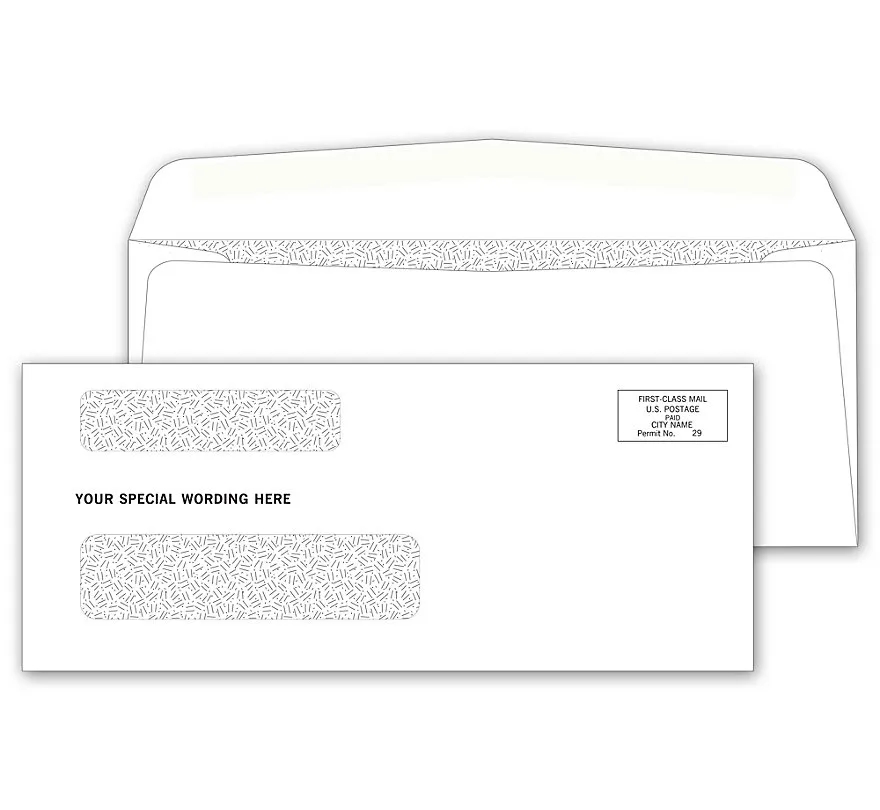 Envelopes - Double Window, Confidential, Gummed Flaps 1