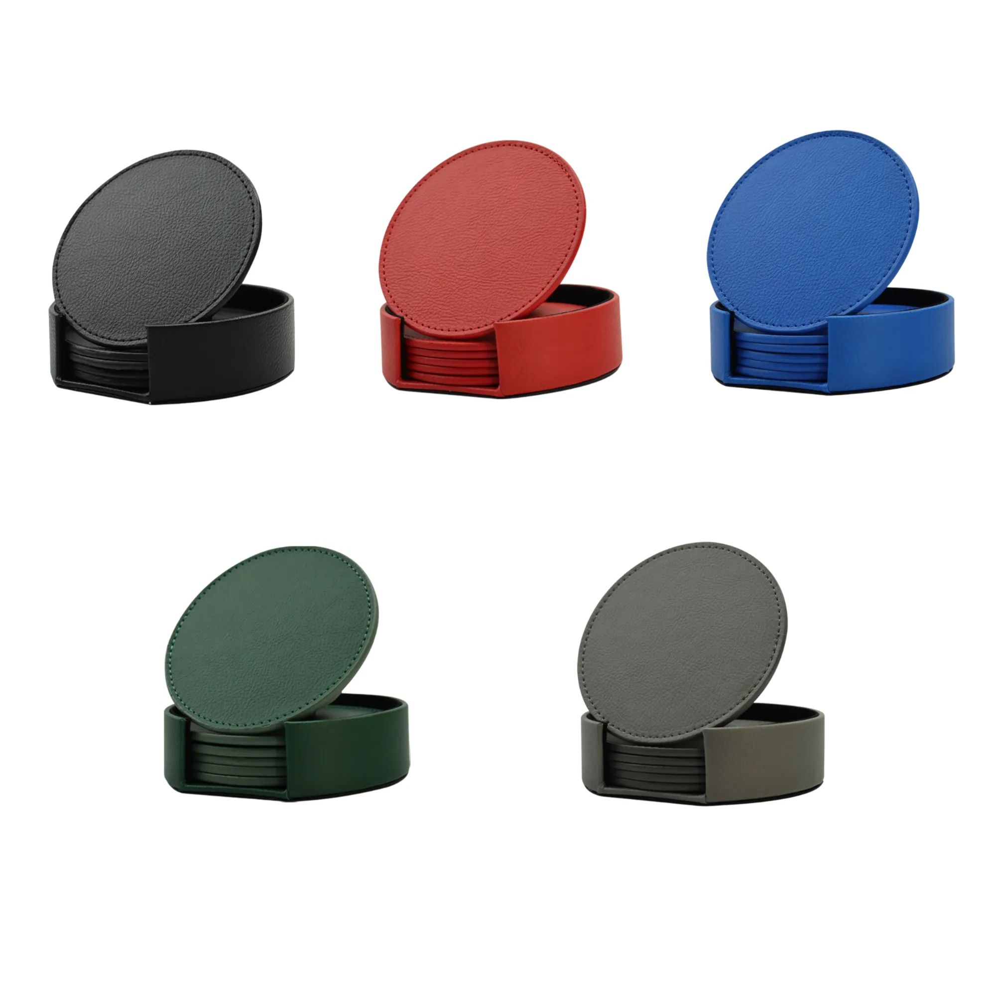 Leather Insulated Coaster Set 3