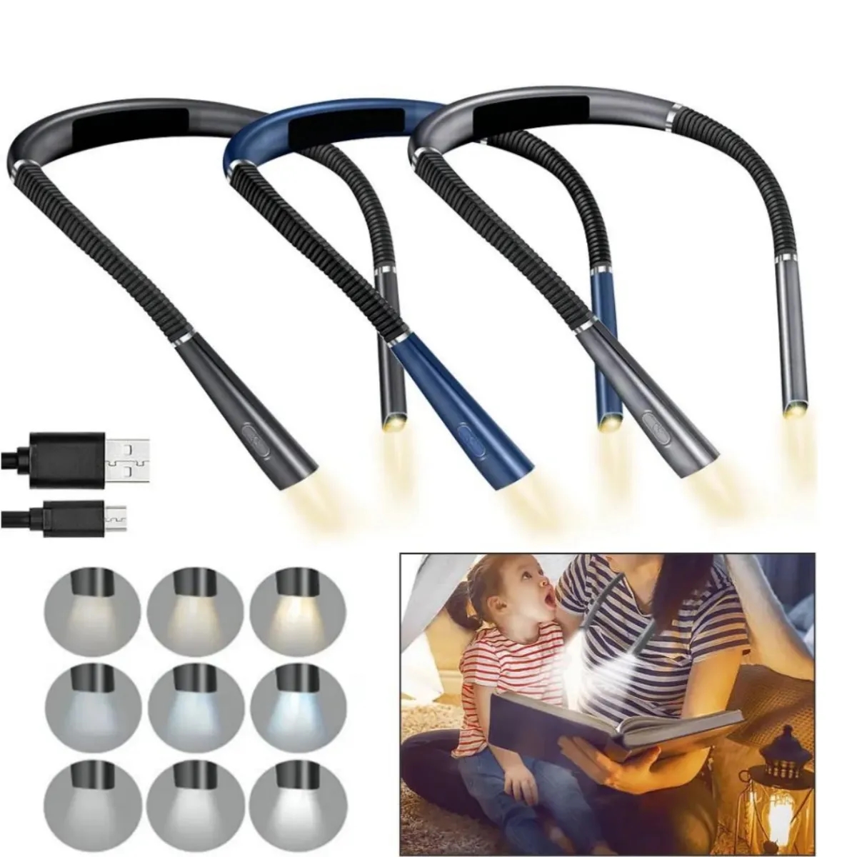 Rechargeable LED Neck Reading Light 3
