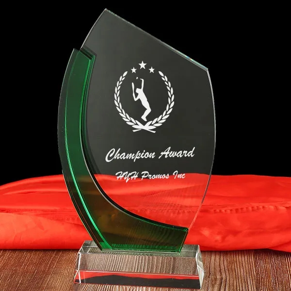 Green Edge Crystal Plaque Awards 6