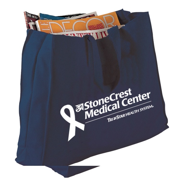 Canvas Gusset Tote Bag, custom tote bag with logo imprint 2
