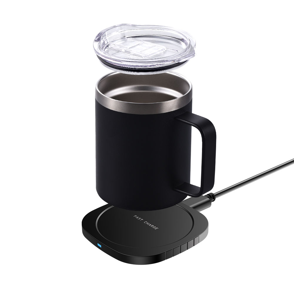 Stainless Steel Smart Mug Warmer with Wireless Phone Charger 29