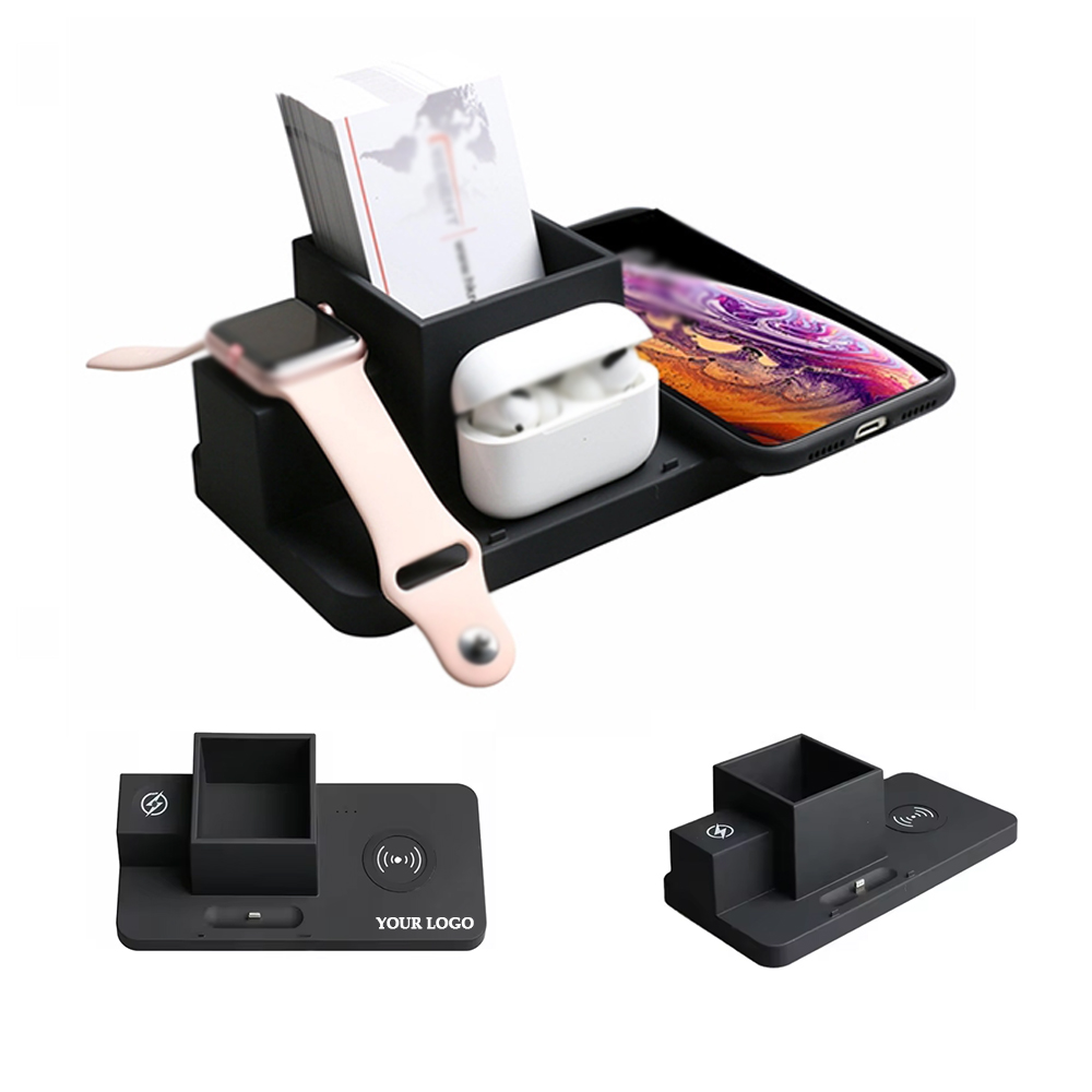 3 In 1 Wireless Charger Station With Card Holder 2
