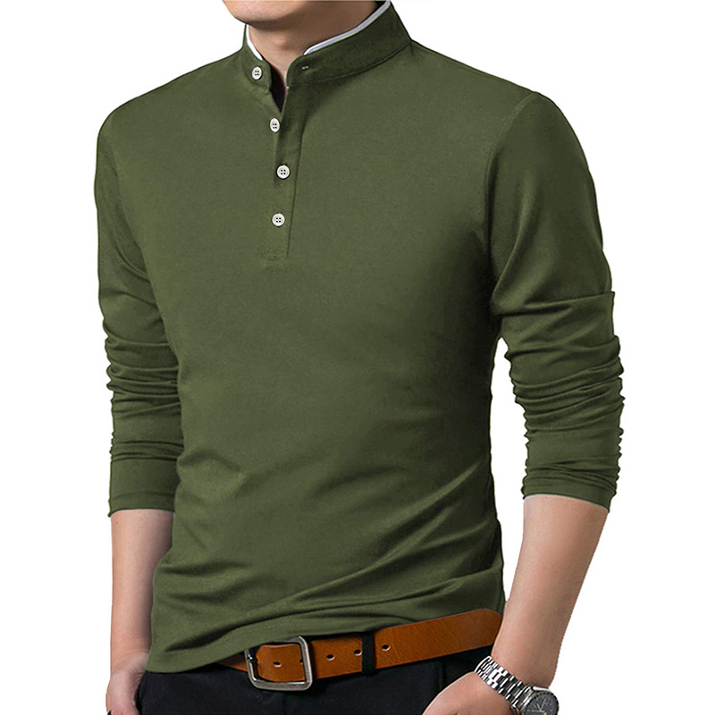 Men's Long-sleeved Golf Paul Lapel T-shirt 5