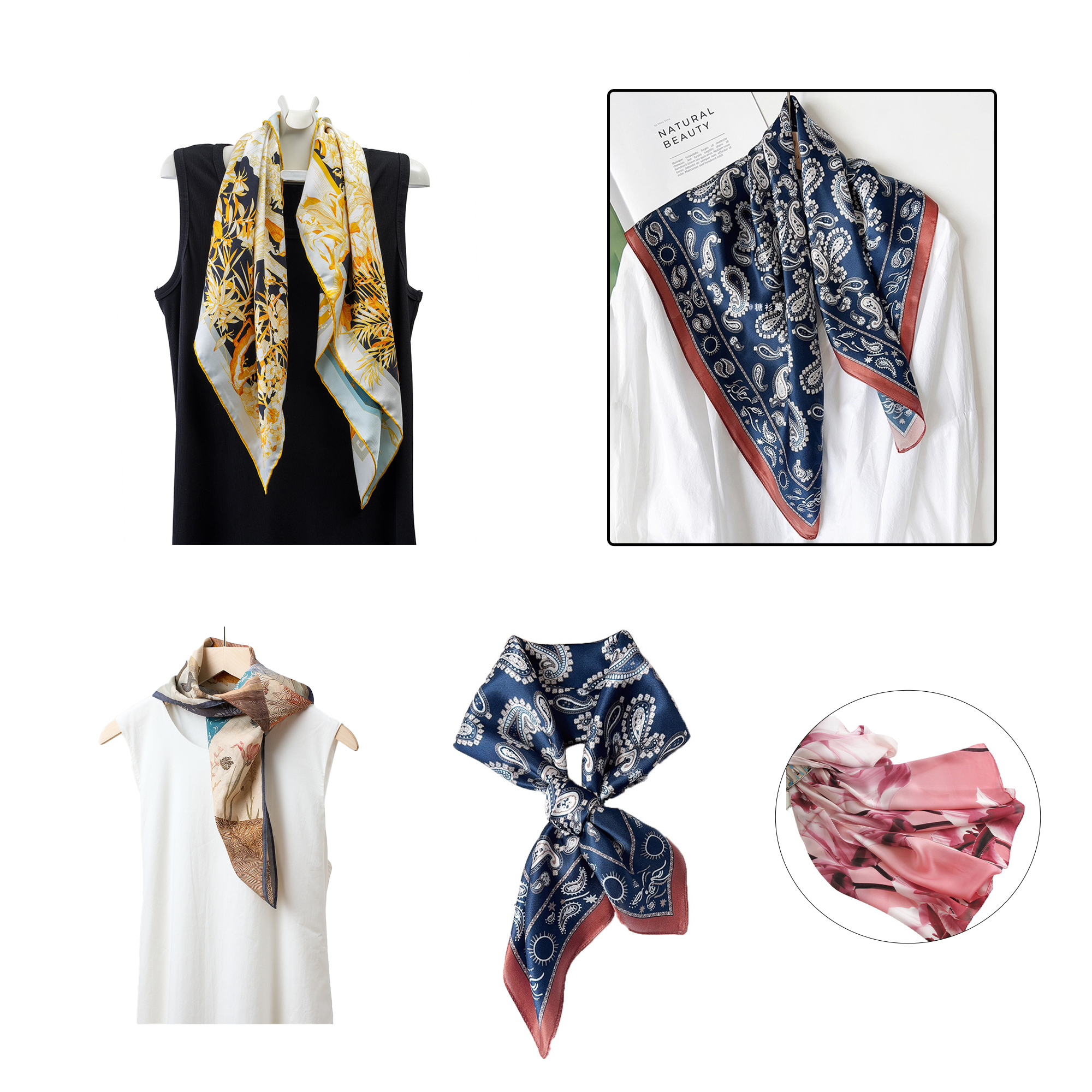 100% Silk Scarves Fully Customized 2