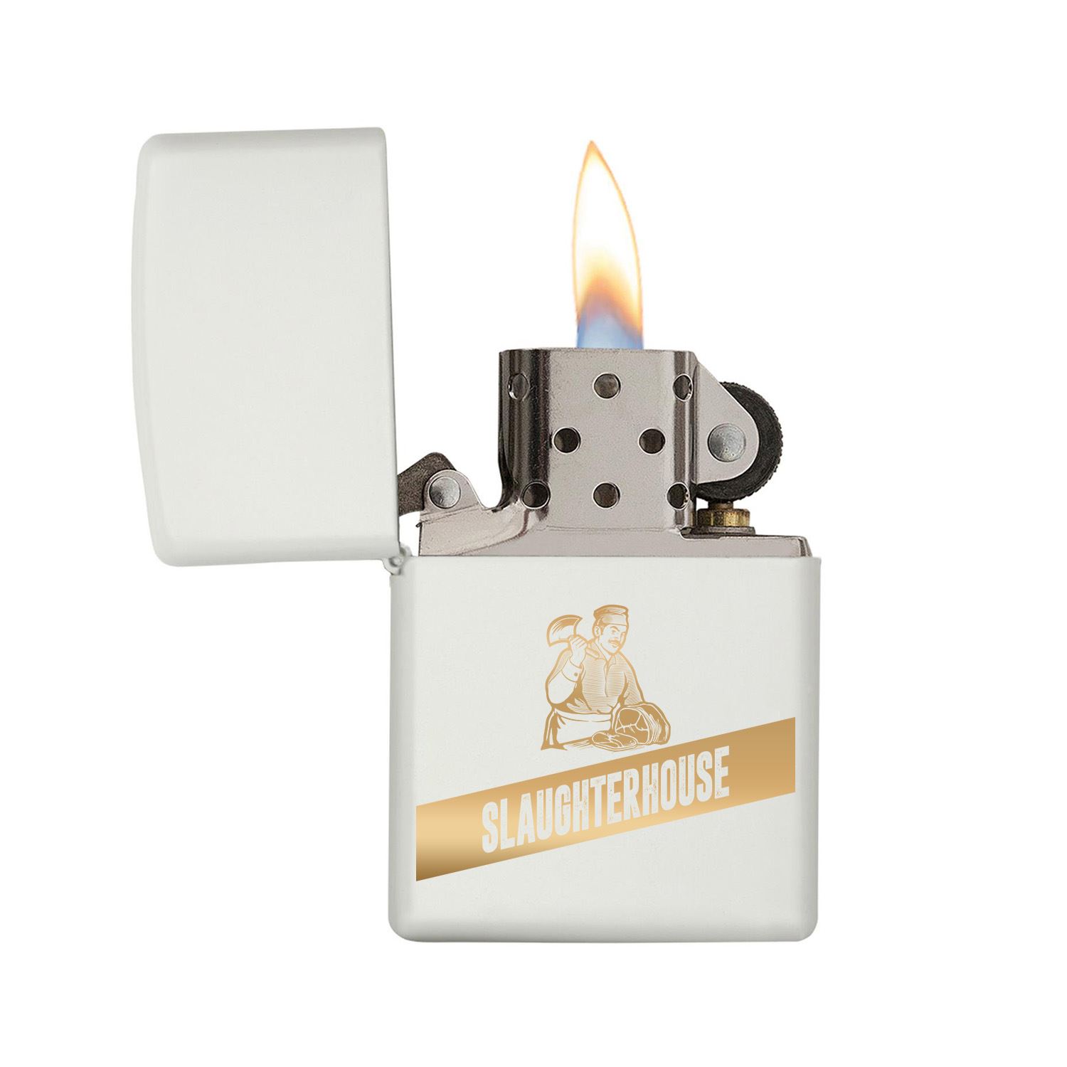 White Matte Windproof Lighter