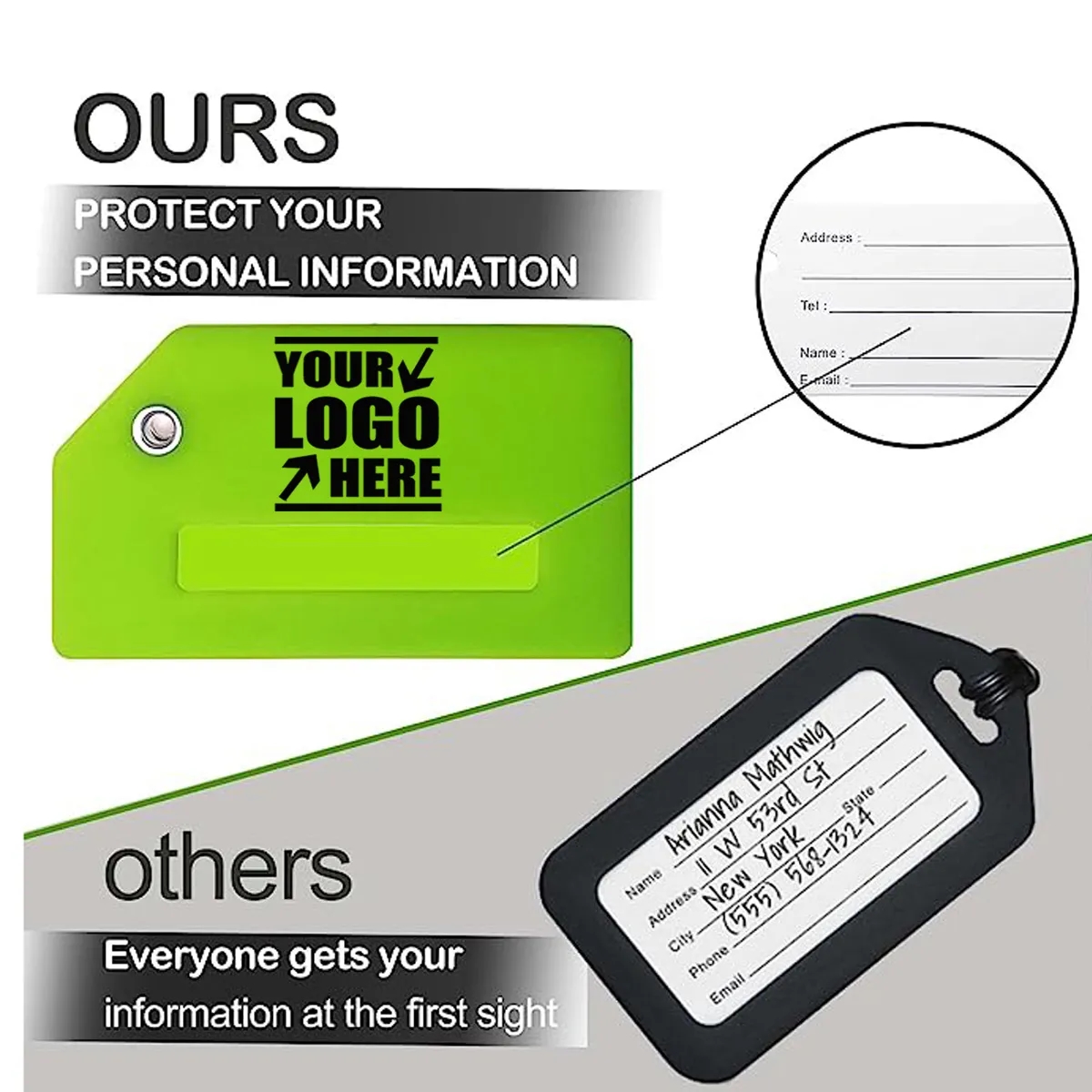 Custom Untethered Luggage Silicone Baggage Tags In Stock 9