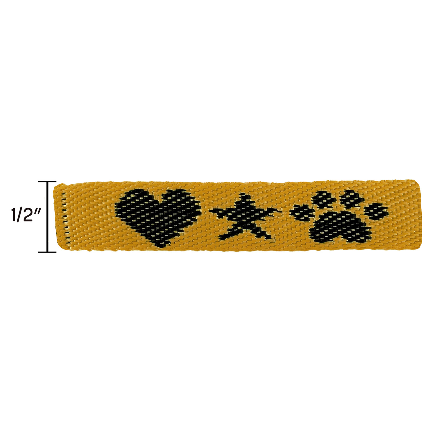 1/2" Woven Wristband w/ Clear Slide Closure - "Platinum" Weave 12