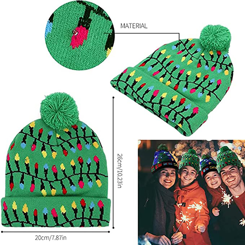 LED Christmas Holiday Hat for Unisex Kids Adults 17