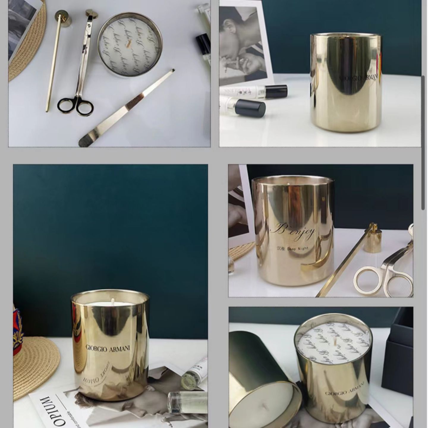 Gold Aromatherapy Scented Candles 2