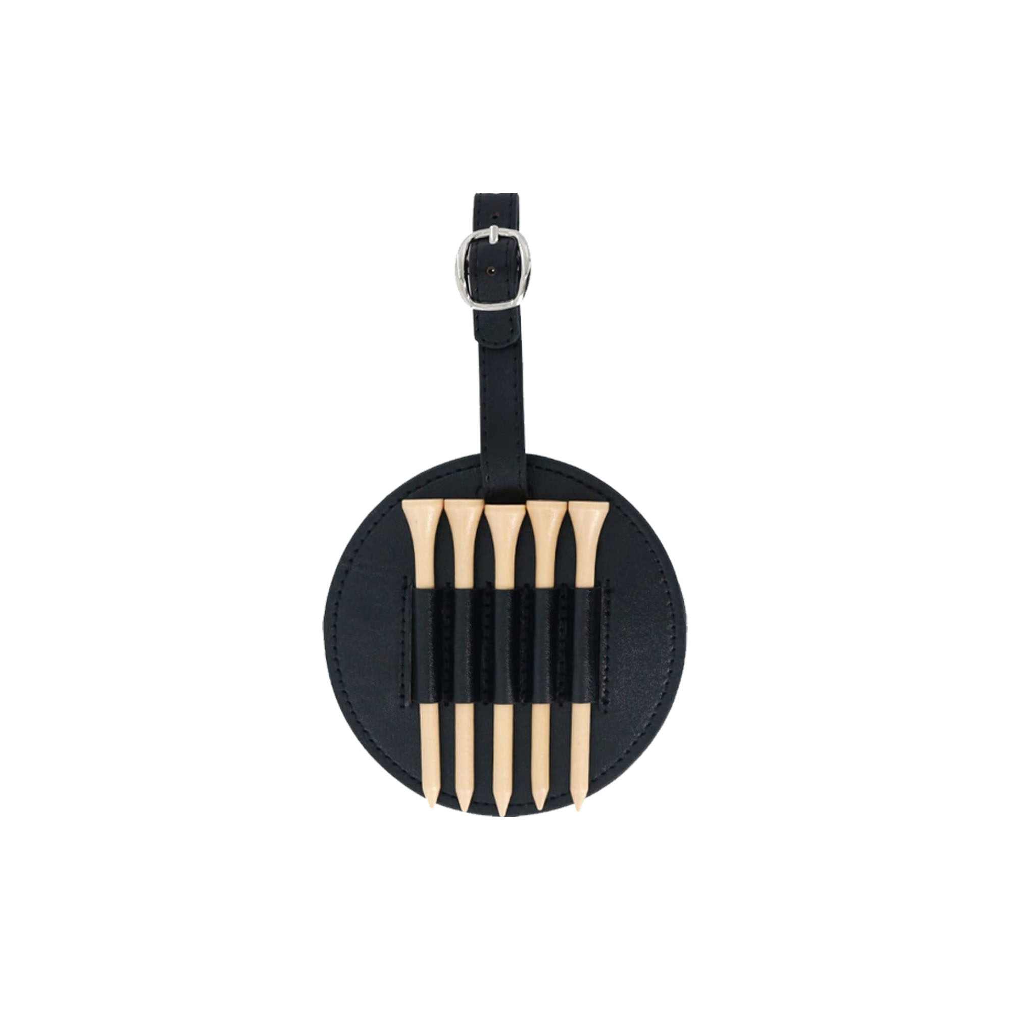 MOQ 100pcs Golf Leather Bag Tag With 5 Ball Nail Set 2