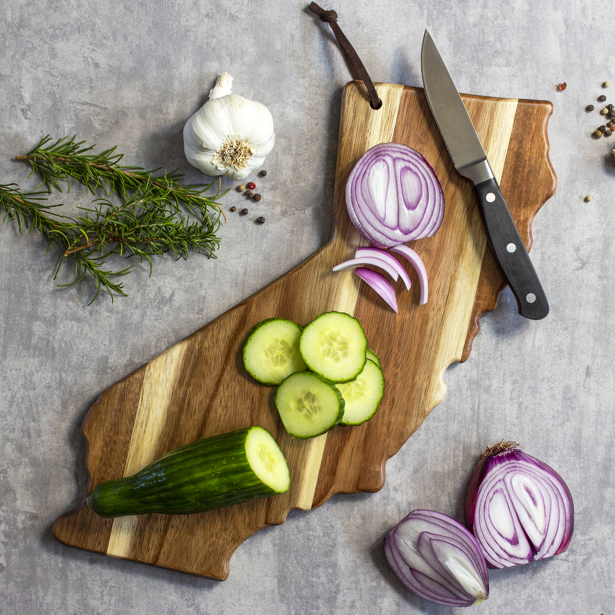 Rock & Branch® Origins Series California State Shaped Cutting & Serving Board 8