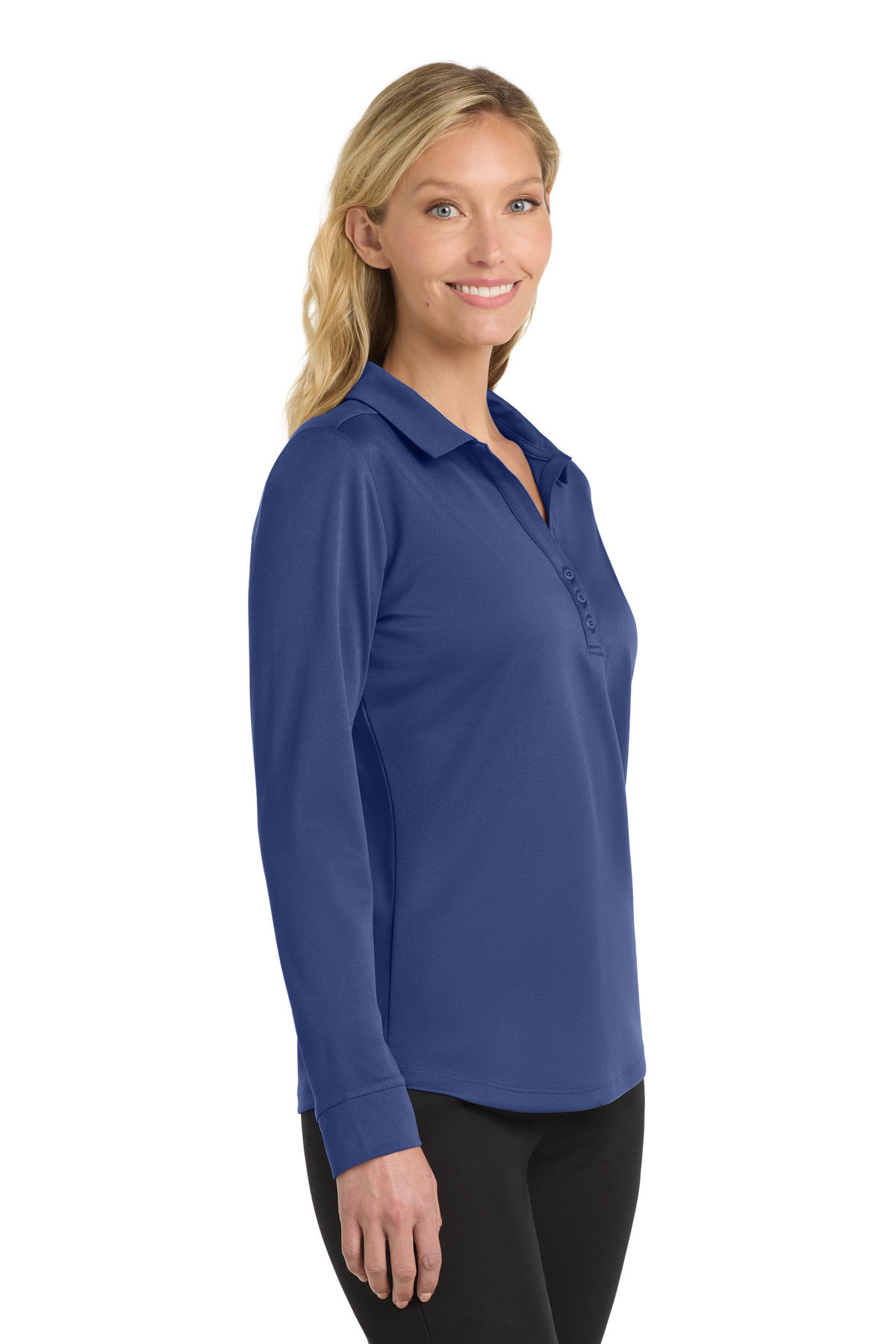 Port Authority Women's Silk Touch Performance Long Sleeve Polo. L540LS 45