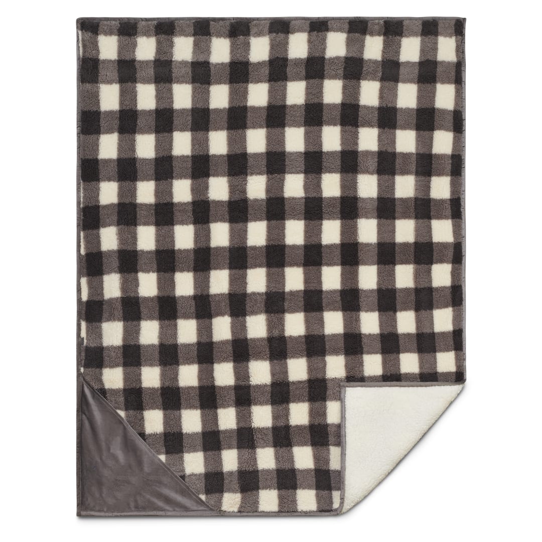Field & Co.® Double Sided Plaid Sherpa Blanket 8