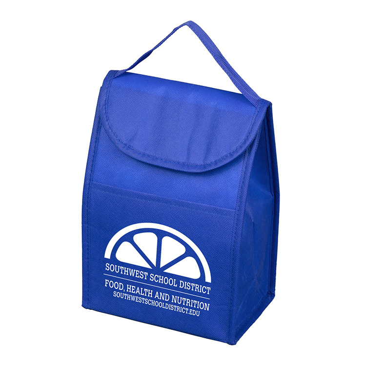 7"W x 10"H x 5"Gusset - "ARCTIC CHILL" Tall Insulated Cooler Lunch Tote with Hook & Loop Closure 24