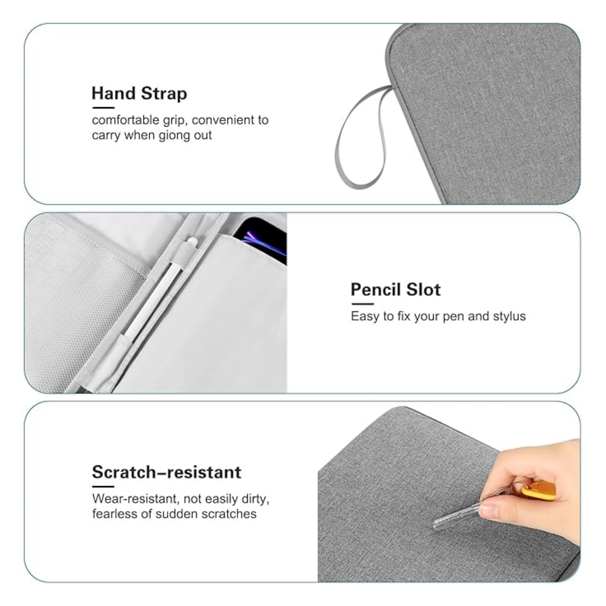 12.9-13 Inch Tablet Sleeve with Handle 2