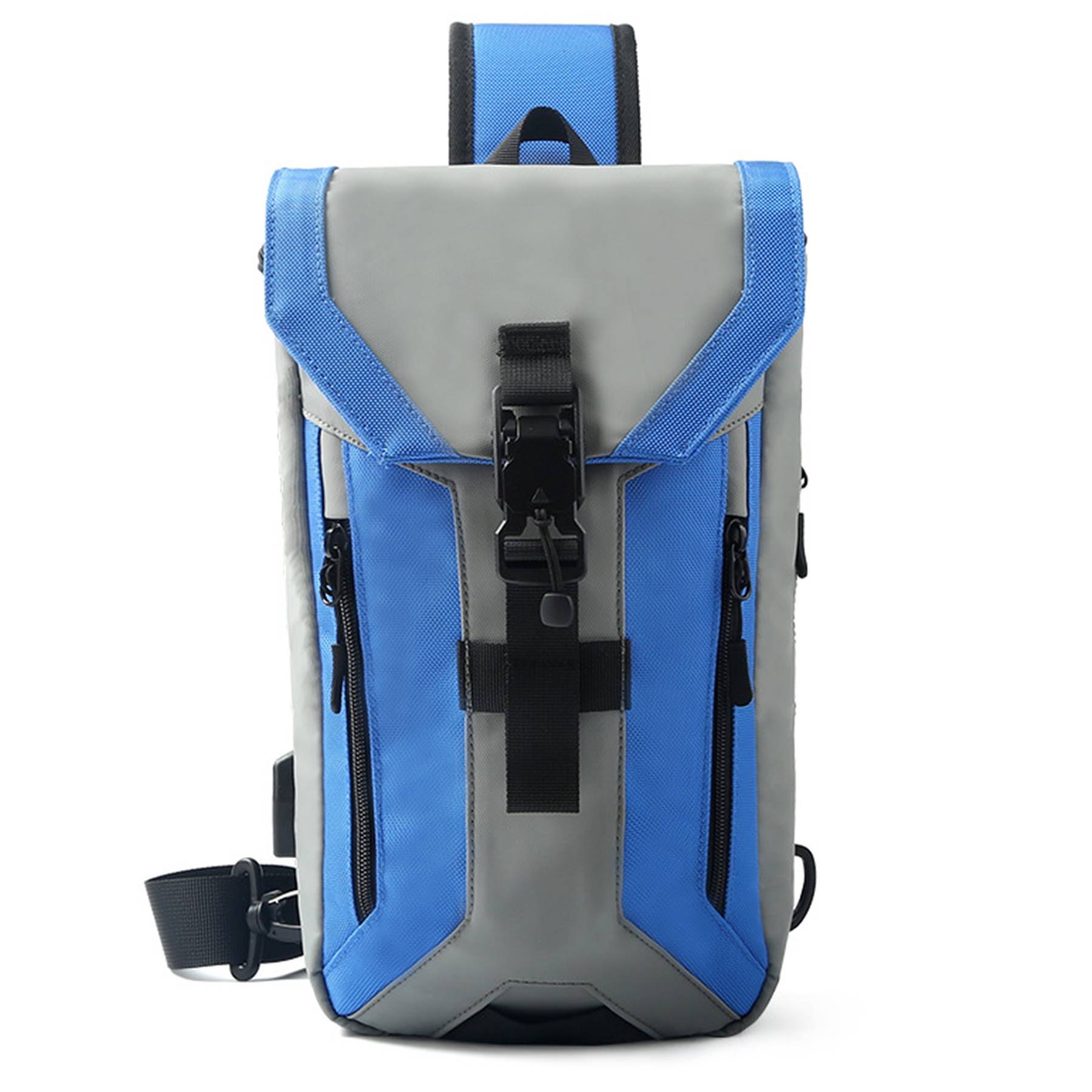 Oxford Waterproof Crossbody Sling Bag With USB Charging Port 10