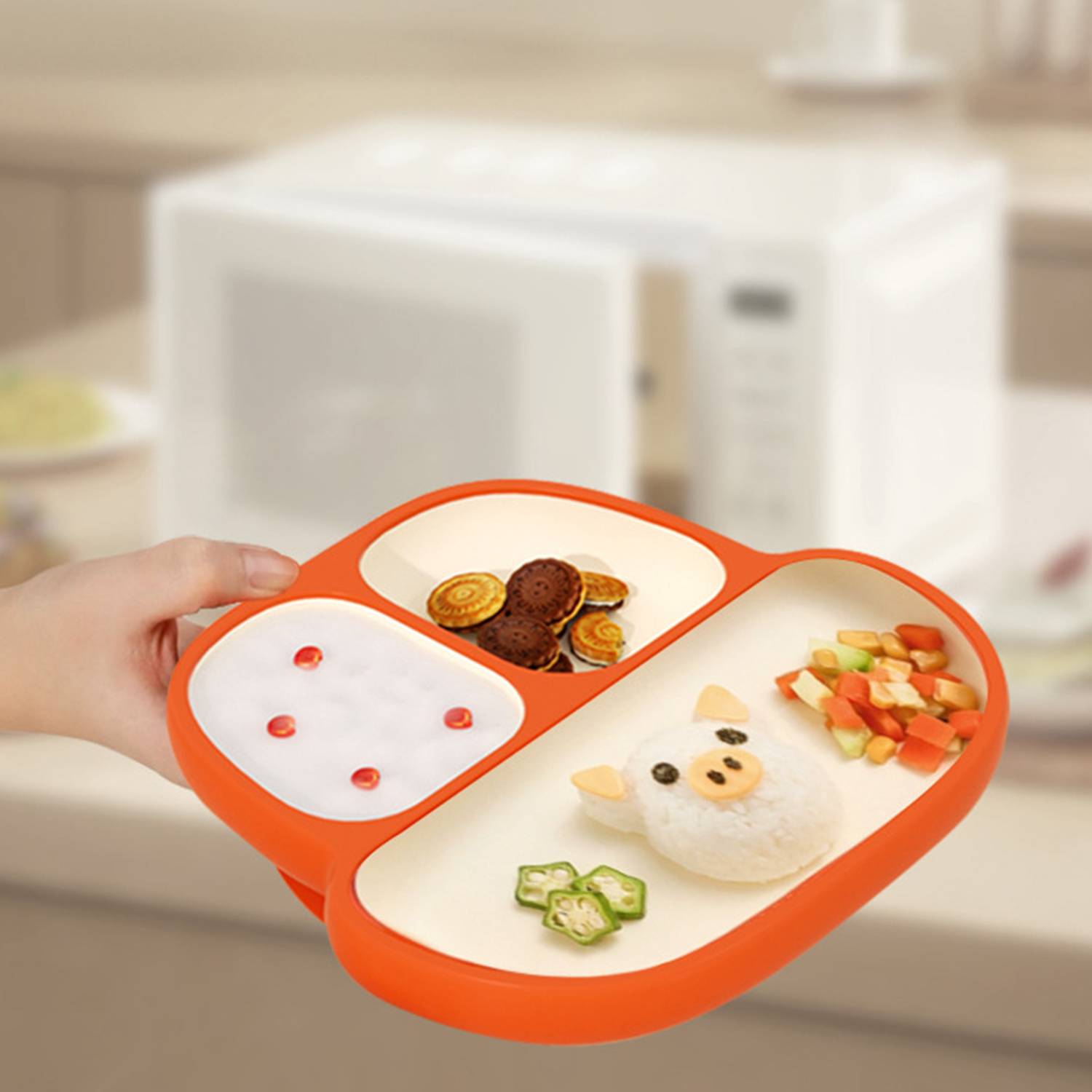 Baby Complementary Food Silicone Plate Eating Training 3