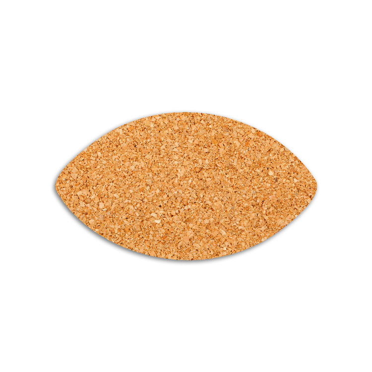 1/8" Cork Coaster Football Shape