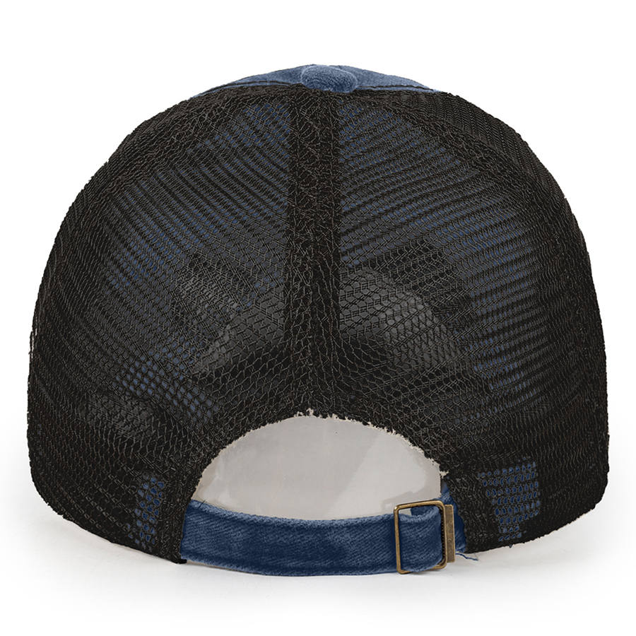 Stock 2-Tone Washed Cotton 6-Panel Trucker Cap 17