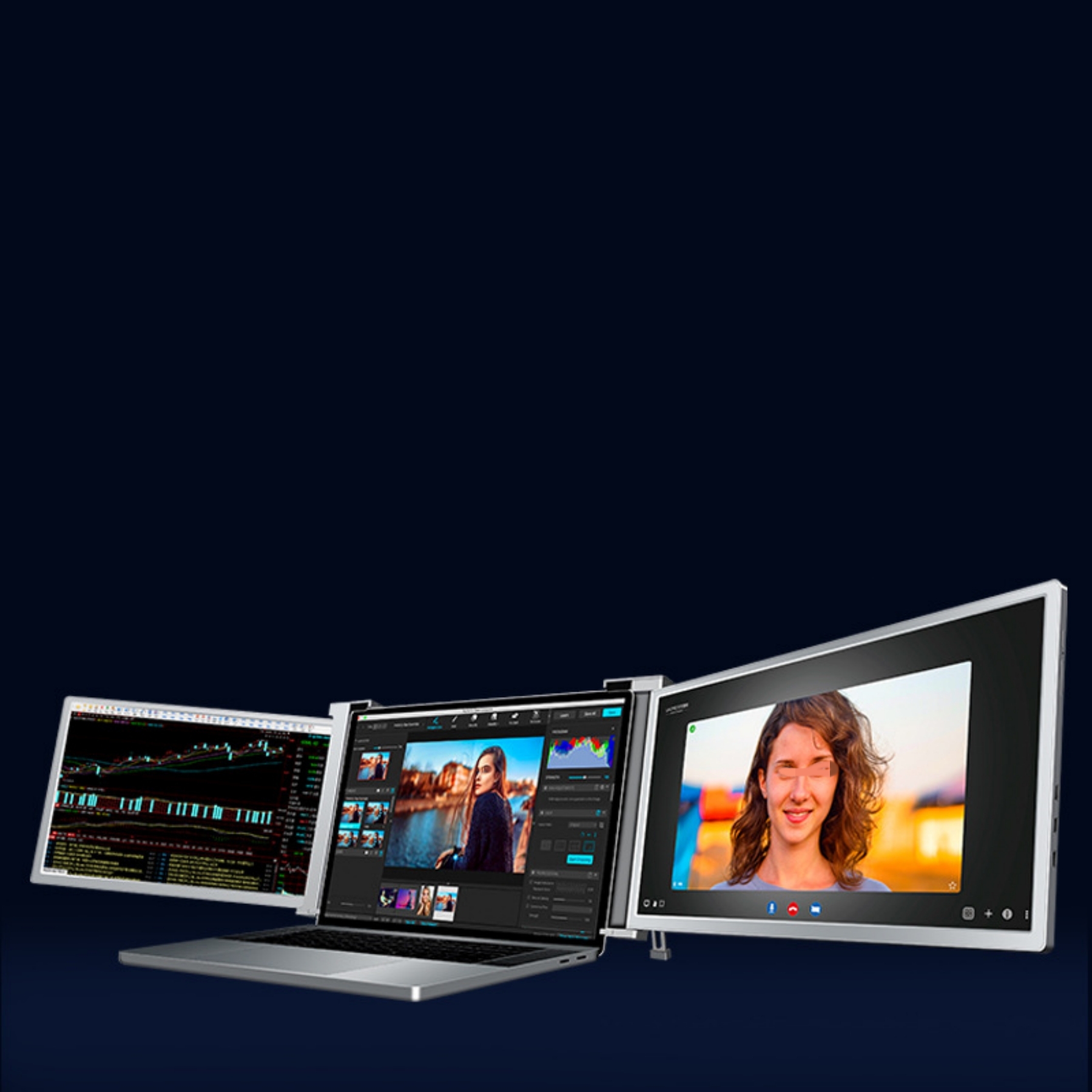 14 in Triple Monitor for Laptop Screen Extender 2