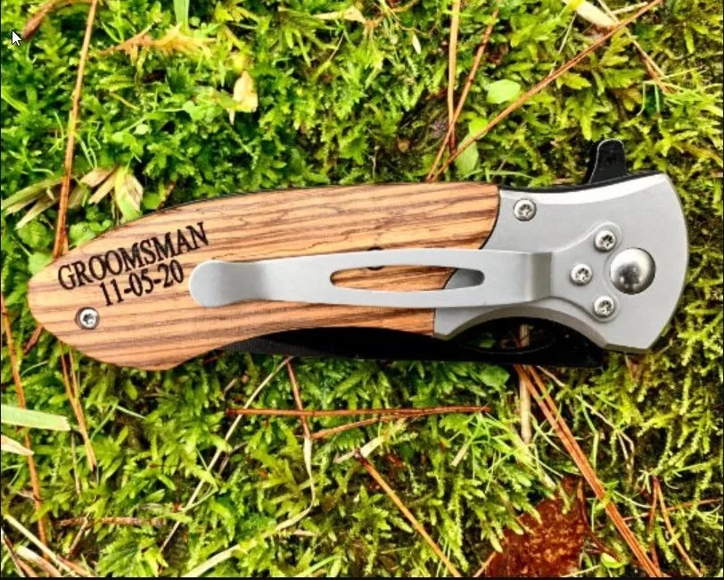 Custom Engraved Pocket Knife Made in the U.S.A. 1