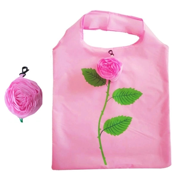 Rose Flowers Foldable Shopping Tote Bag 1