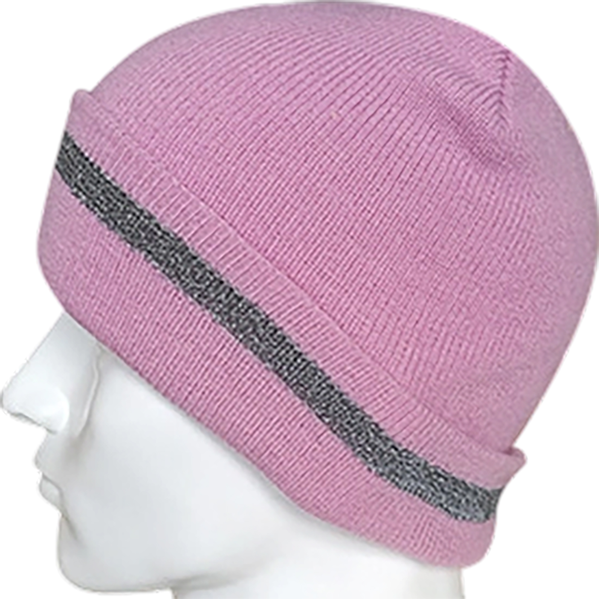 Reflective Knit Beanie With Woven Label 7" x 11" 5