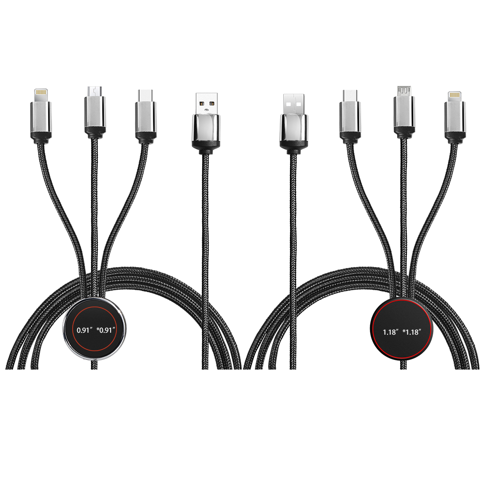 Modesto Back-lit 3-in-1 Charging Cable