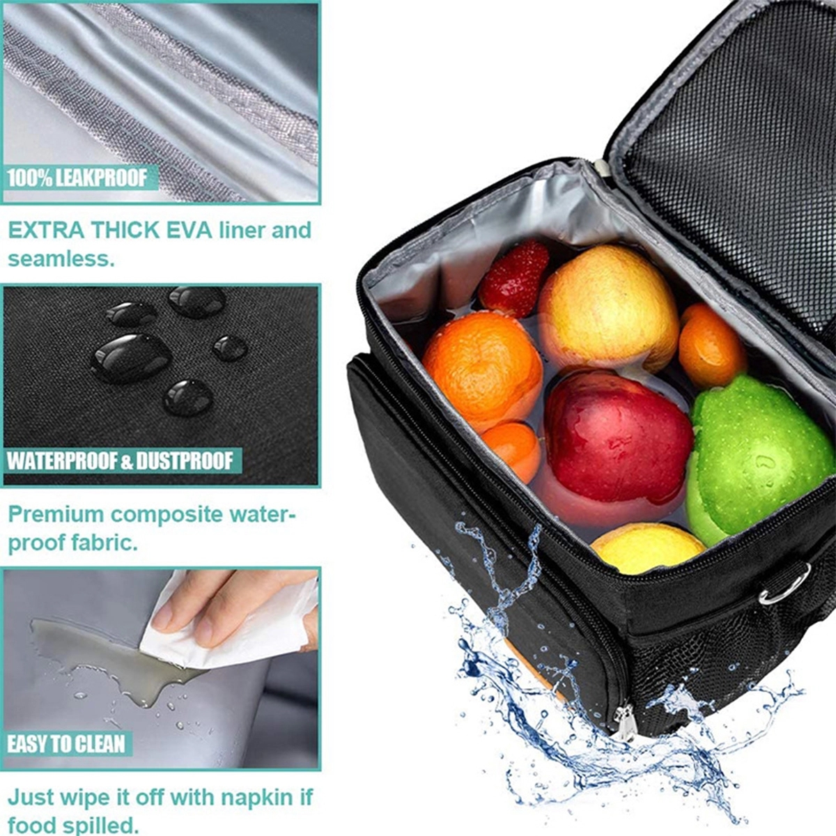 Large Insulated Soft Cooler Lunch Tote Bag 6