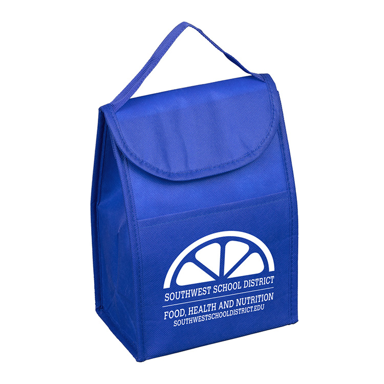 7"W x 10"H x 5"Gusset - "ARCTIC CHILL" Tall Insulated Cooler Lunch Tote with Hook & Loop Closure 6