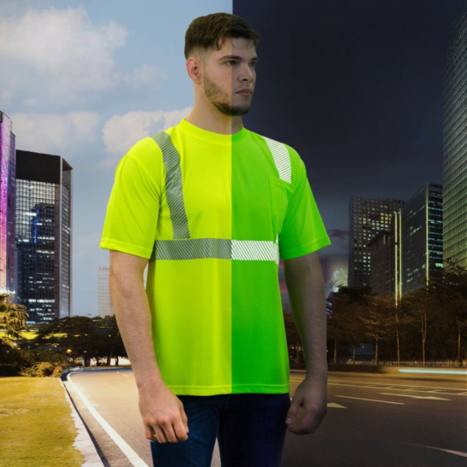 rPET Class 2 Segmented Tape Safety T-Shirt With Pocket 4