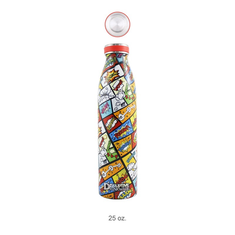 DD Thermal Bottle - Comic 25 oz, custom water bottle with logo imprint 2