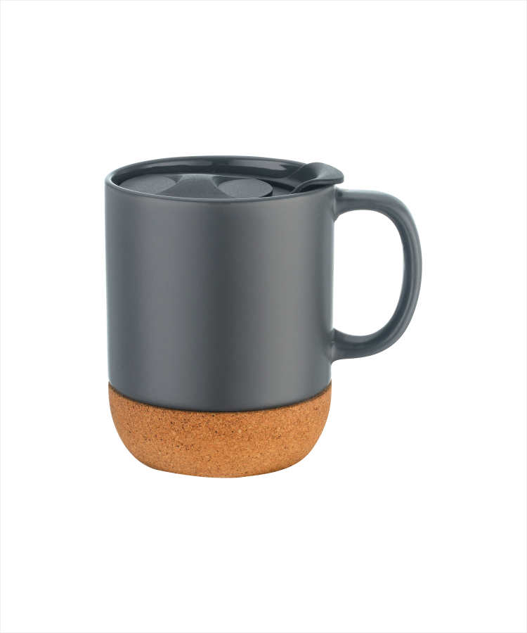 Union Printed - 12oz cork base ceramic mug w/ lid 2