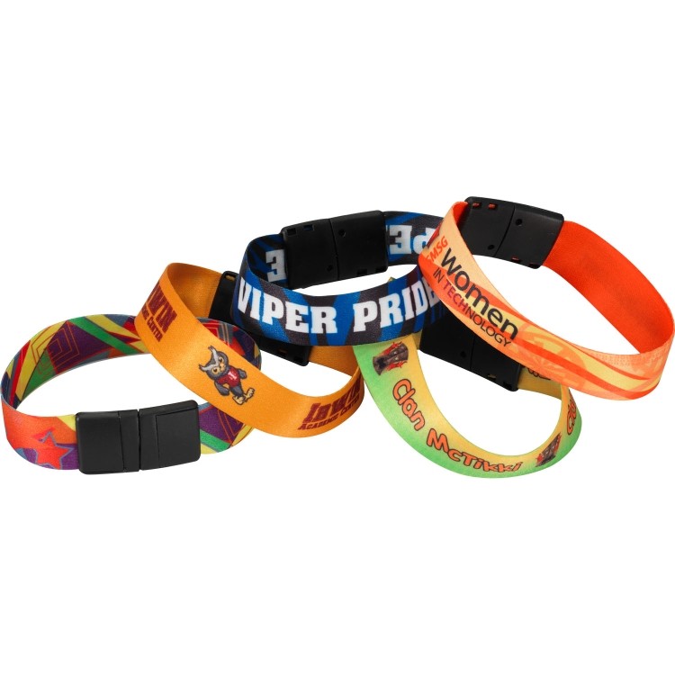 3/4" Sublimated Heavy Weight Satin Wristband 1