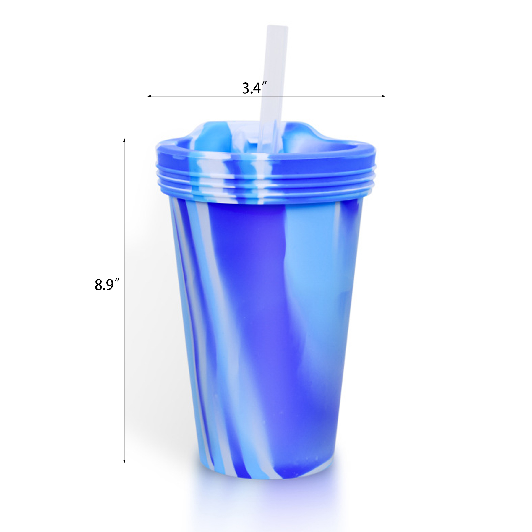 16 Oz. Silicone Tumbler with Lid and Straw 3