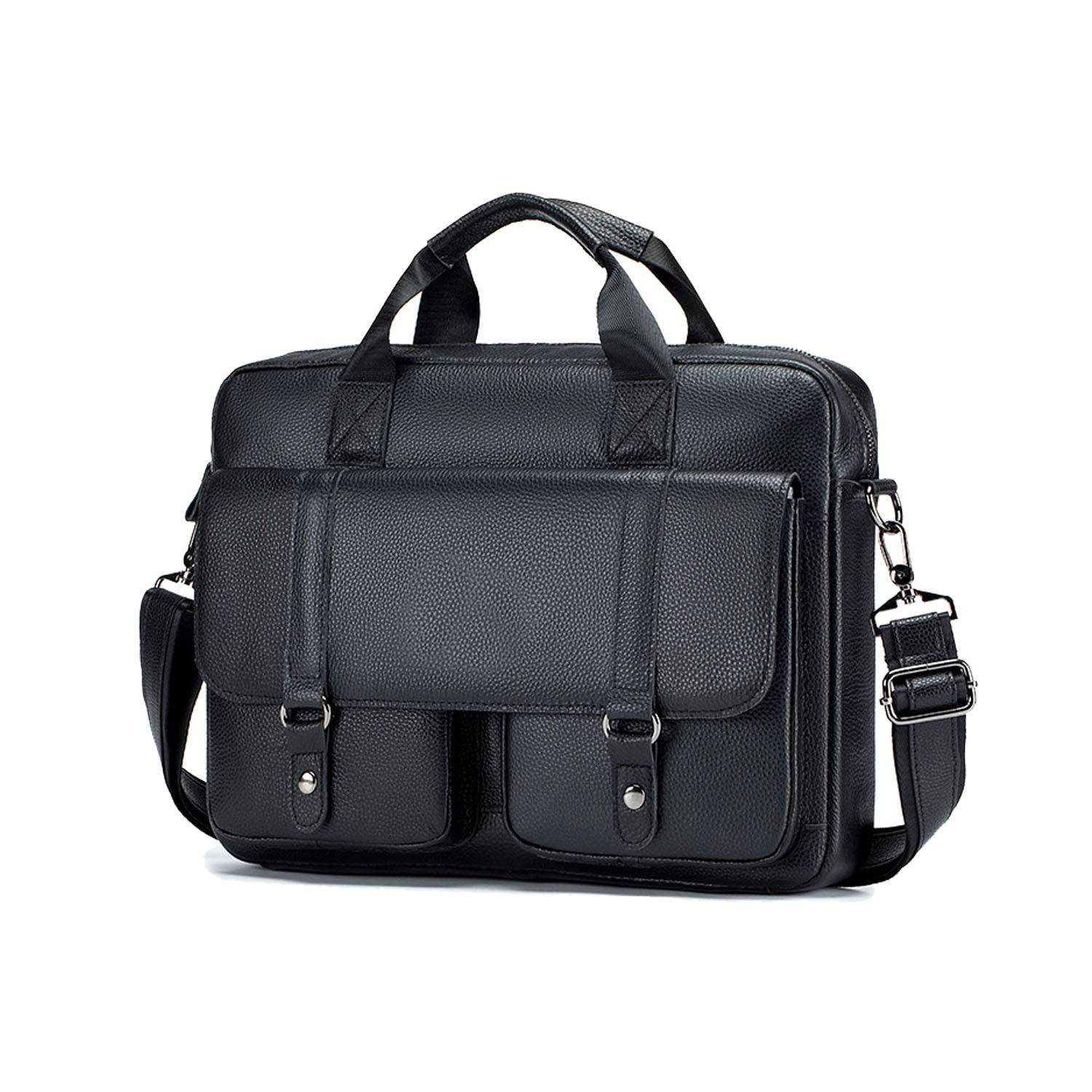 Genuine Leather Laptop Tote Bag 6