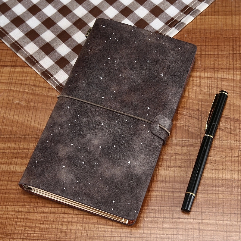 PU Leather Starry Business Travel Journal Pocket Notebook 4