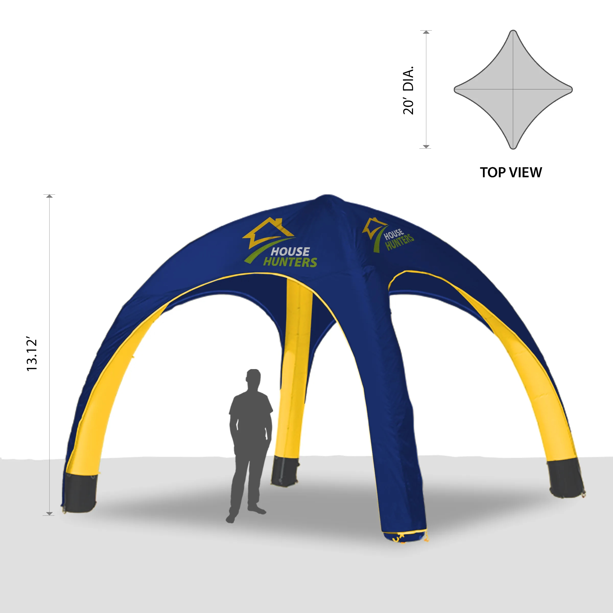 20' Custom Inflatable Spider Tent with 4 legs with Canopy 5