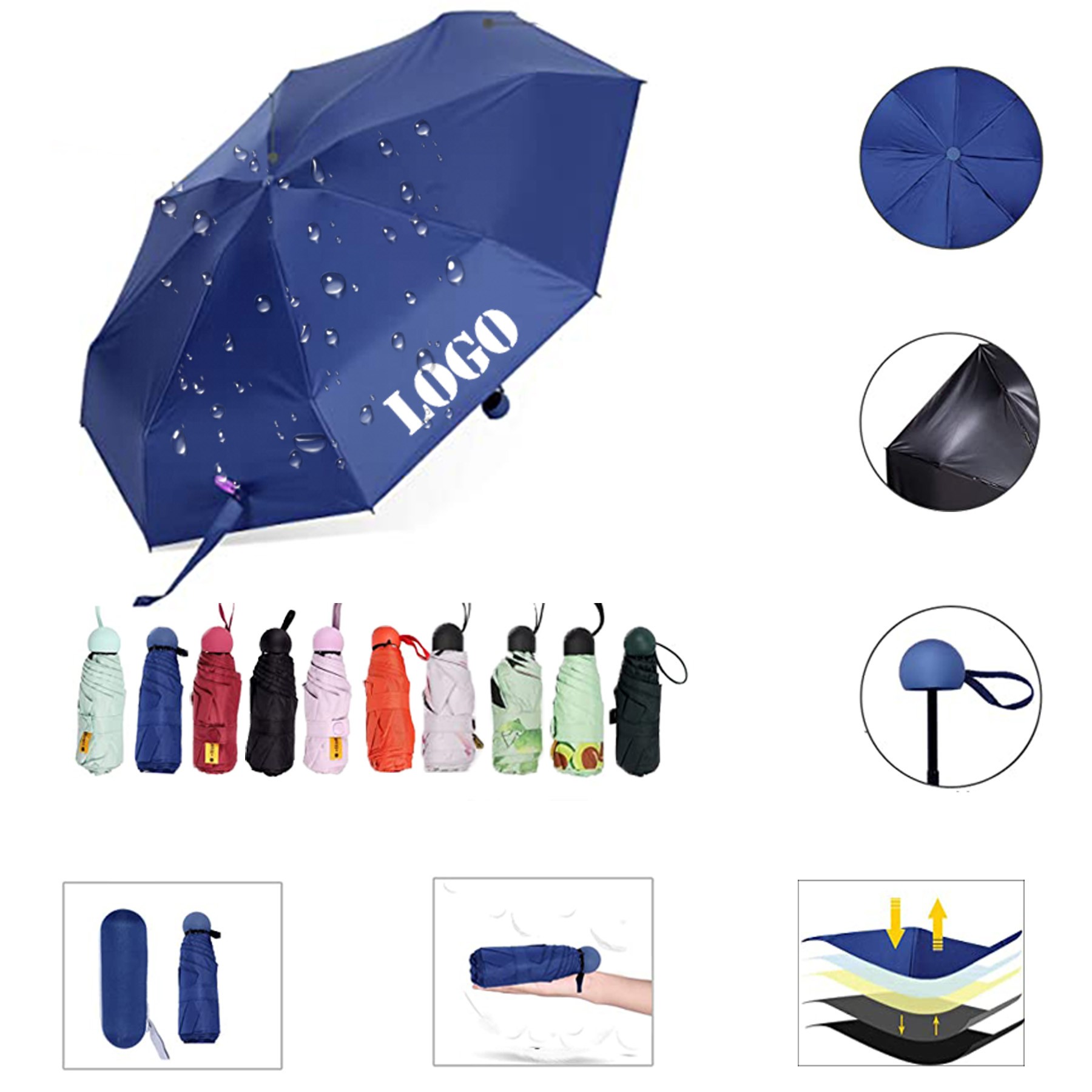 Mini Travel Sun & Rain Umbrella 2