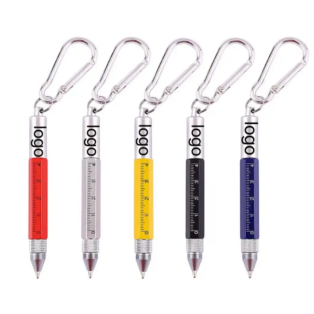6 In 1 Keychain Multifunction Metal Ballpoint Pen 9